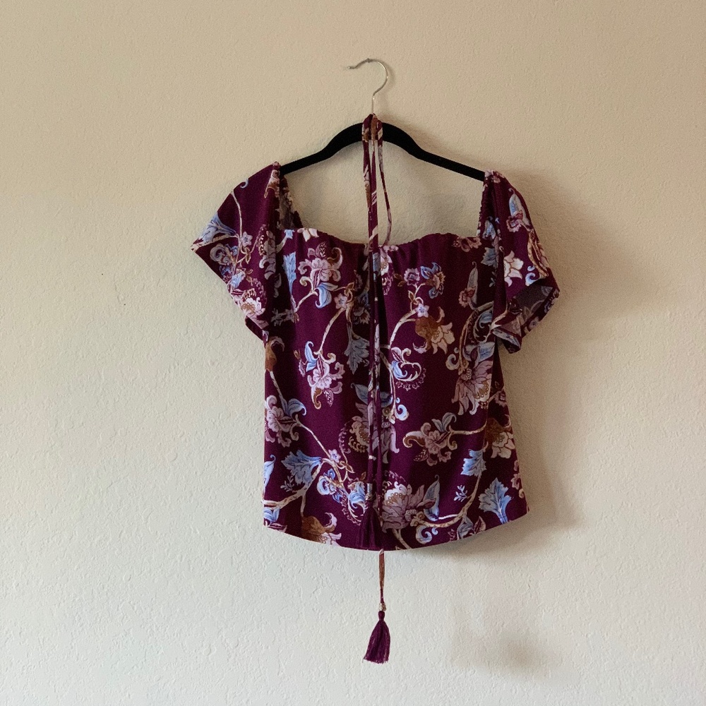 White House Black Market Floral Top
